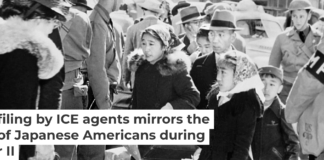 A Japanese American family is taken to a relocation center in San Francisco in May 1942. Circa Images/GHI/Universal History Archive/Universal Images Group via Getty Images